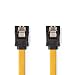 Produktbild SATA Cable | 6 Gbps | SATA 7-Pin Female | SATA 7-Pin Female | PVC | 1.00 m | Flat | PVC | Yellow | Polybag