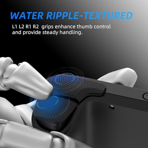 PlayVital Ergonomic Grip Kit for Steam Deck – Silicone Back Button Enhancement Kit & Anti-Slip Trigger Grips – Black (Compatible with LCD/OLED Models) - 3