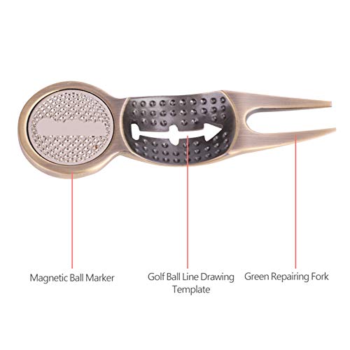 Golf-Unisex-Venom-Pitch-Mark-Repairer-Golf-Pitch-Tenedor-Portable-Switchblade-Herramienta-Divot-Poner-Verde-Cesped-Repair-Golf-Gift-Ball-Marker