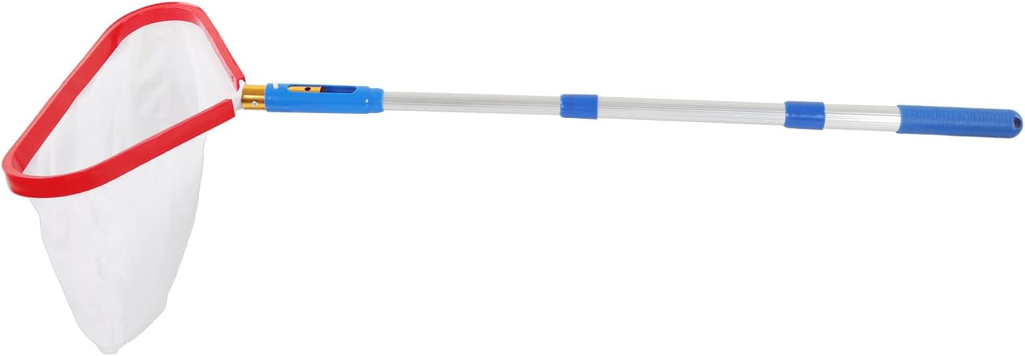 Red para Skimmer de Piscina, Red para Skimmer de Hojas de Piscina Profesional Resistente con Barra Telescópica de 80 Cm, Red de Malla Ultrafina, Suministros de Limpieza para Piscinas, Jacuzzis