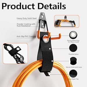 12 Pack Heavy Duty Steel Wall Mount Garage Hooks for Storage - Space Saving Utility Hooks for Garden Tools, Ladders, Bikes, Garage Home Organization 12 Pack Heavy Duty Steel Wall Mount Garage Hooks for Storage Space Saving Utility Hooks for Garden Tools Ladders Bikes Garage Home Organization