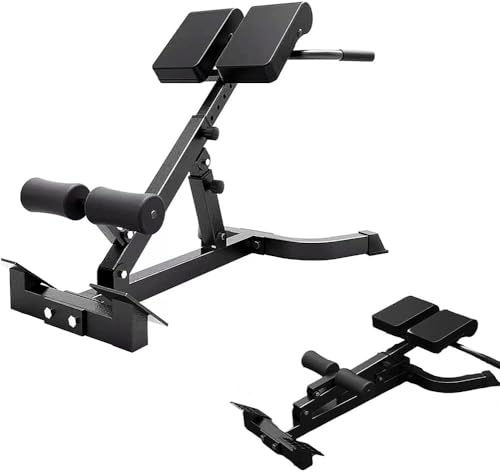 ComMax Roman Chair Back Extension Bench Foldable Workout Bench Machine for Home GYM Adjustable Glute Bench Back Trainer