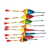 LIOOBO 10pcs Slip Bobbers Fishing Floats and Bobbers Balsa Wooden Fishing Slip Bobbers (0.6g, 0.8g,...