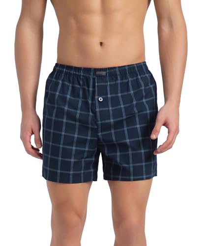 Image of Jockey 8222 Men Super Combed Mercerized Cotton Woven Checkered Inner Boxers with Ultrasoft and Durable Inner Waistband (Pack of 2, Colors & Prints May Vary)