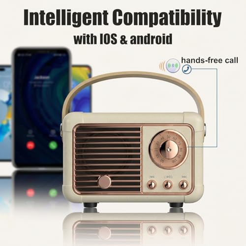 Haut-parleur Bluetooth rétro portable, cadeau d'anniversaire idéal - 6