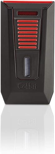 Colibri Encendedor deslizante de doble chorro, negro + rojo