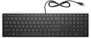 HP Pavilion 300 Black Slim Wired USB Keyboard