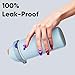 ENCOOL Insulated Water Bottle with Straw Stainless Steel Water Bottle with Push Button Lid, Leak-Proof & BPA-Free, Keeps Cold for 24 Hours for Sports, Travel, Gym (24 oz, Hazy Blue-Blue)