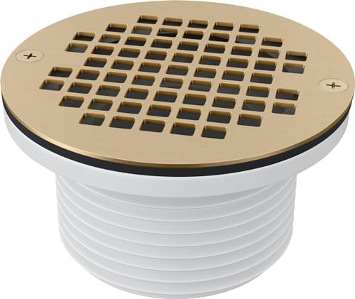 PROFLO PF42848 6" Brass Grate with 3-1/2" Adjustable Drain - Brass