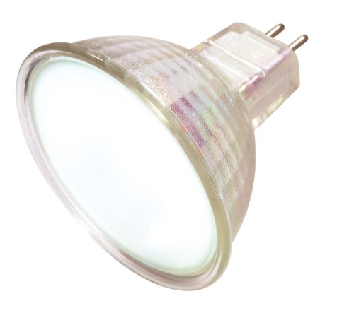 Satco S4121 35 Watt Mr16 Halogen Gx5.3 Base 12 Volt Frosted Fl 36 Beam Pattern No Harmful Ultraviolet Rays Light Bulb, With Lens #TOP26