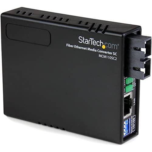 STARTECH.COM MCM110SC2GB 10/100 Ethernet to Multi Mode Fiber Media Converter SC - 2 km, Black