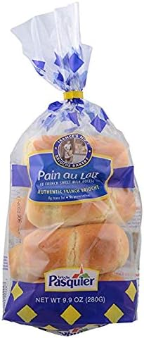 Brioche Pasquier - Authentic French Brioche Pain au Lait Sweet Milk Rolls, 9.9oz (280g) (2-PACK)