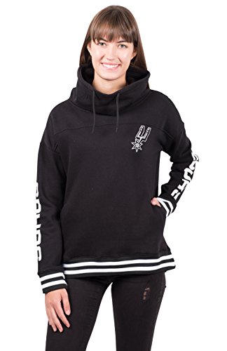 Ultra Game NBA Official Women's Super Soft Pullover Hoodie Funnel Sweatshirt, Golden State Warriors, Team Color, X-Large