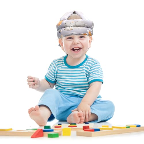 Image of Baby Head Protector Baby Helmet for Crawling Walking, No Bumps Safety Head Adjustable Protective Cap for Walking, Playing (Fox)