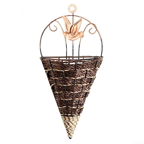 Recycled Plastic Flower Basket,Wall HangingPlanter Rattan Pl