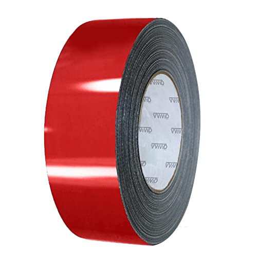 Image of VViViD Gloss Vinyl Detailing Wrap Tape 2 Inch x 20ft DIY Roll (Gloss Red)