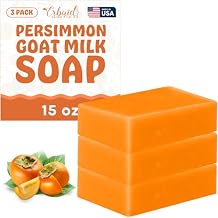 Erbaid Persimmon Soap Bar for Body Odor Control Purifying Deodorizing Body Wash with Goat Milk for Eliminating Body Odor Great for Skin Brightening, Natural Deodorant Soap for Men & Women