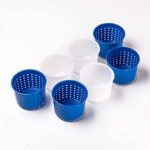 Cheese Making Molds Cheese making mold Cheese making rennet Cheese molds Cheeseware Cheese making Rennet Cow Goat Kitchen utensils Hard cheese Milk | 0.3L/0.08gal/0.55 lbs Blue+White Original HOZPROM