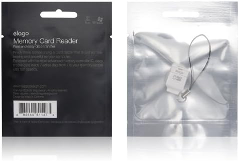 elago Mobile Nano II USB 2.0 microSDHC Flash Memory Card Reader -Works up to 32GB- (White)
