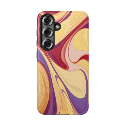 Coque Samsung S25 jaune et bordeaux pour affirmer votre style au quotidien