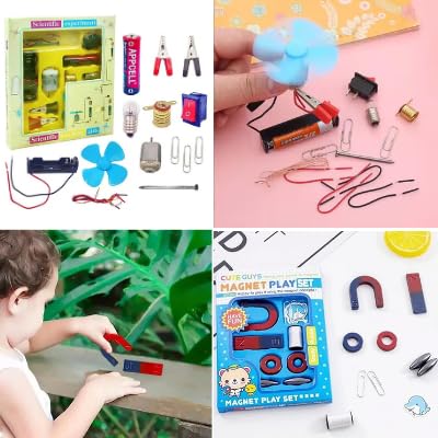 Image of Educational Science Experiment Kit: Magnetism and Electricity Exploration Set Combo Pack of 2
