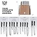 Dalstrong 18-Piece Kitchen Knife Set Block - High Carbon German Steel Full Tang - Acacia Wood Knife Block Set - Black Handles ABS Gladiator Series - Professional NSF Knives set for Kitchen Cuchillos