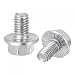 uxcell M5x8mm Hex Serrated Flange Bolts Screws Metric Thread 304 Stainless Steel 50pcs