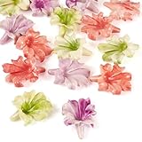 Quantity: There are 15pcs dyed carved flower beads in total, 3 colors, 5pcs/color. Each carved bead imitates the shape of a lily flower, vivid and vibrant, perfect for your jewelry design Size Detail: about 29mm long, 23.5mm wide, 10mm thick, hole: 1...