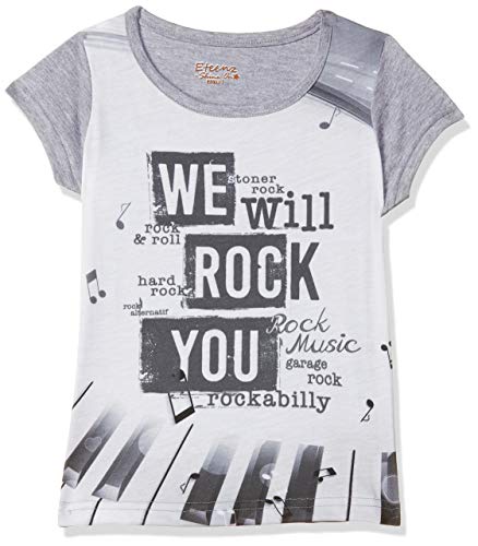 Image of Girl's Regular fit T-Shirt (ESOJG19MS09TOP Black 4-5 Years)