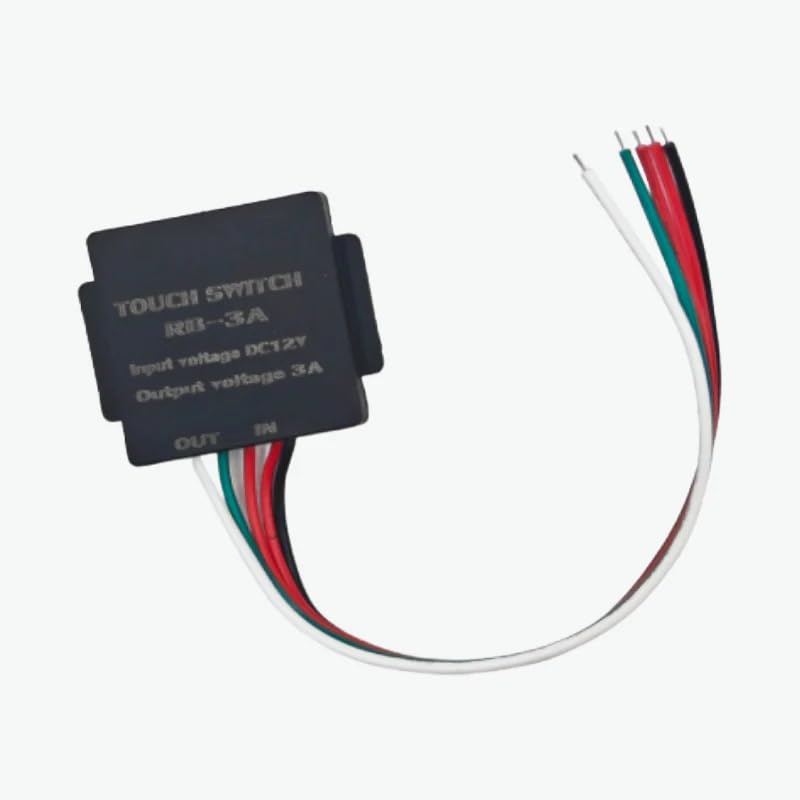 Image of JACKAL 12V LED Touch Sensor Switch Dimmer, 3A Mini Touch Controller Module for LED Strip Lights, On Off & Dimming Control for Cabinet, Mirror, Wardrobe Lighting