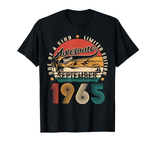 Vintage September 1965 60 Years Old Retro 60th Birthday Men T-Shirt