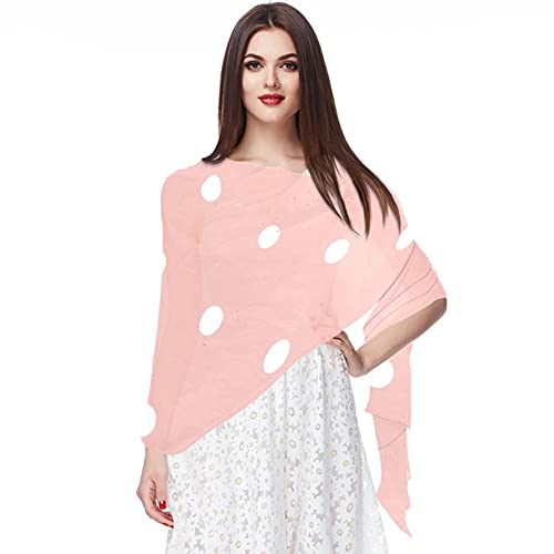 Châles et écharpes à gros pois blancs avec coupe asymétrique Multicolore 07