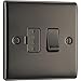 Price comparison product image BG Electrical Switched Fused Connection Unit, Fused Spur Switch, Double Pole, Raised and Slim Profile, Round Edges, Nexus Metal, Black Nickel, 13A, NBN50