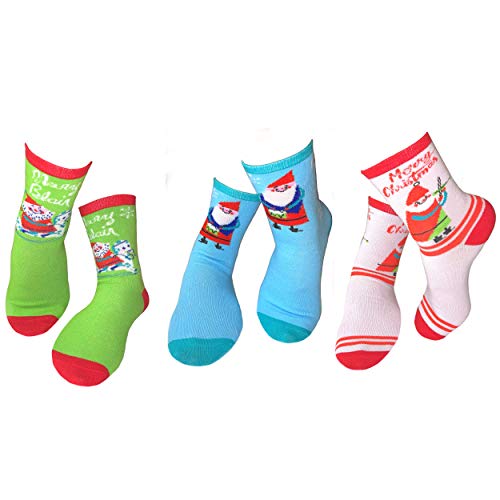 Girls' Mary Blair Cute Fun Artistic and Colorful Crew Socks - 3 Pair