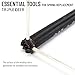 2 Pack Winding Rods for Garage Torsion Springs with Non-Slip Rubber Handle, Zinc Steel Winding Bars Hardware for Adjusting or Replacing Garage Door Tension Springs, Non-Slip Gloves Included, Black