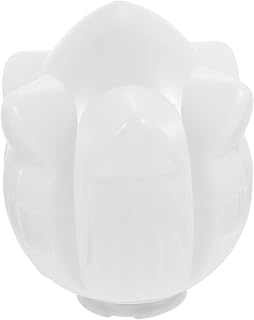 Lotus Shape PVC Lamp Shade Waterproof Outdoor Garden Light Cover | White European Style, Dust Resistant Design, Even Light Transmission, Easy Installation for Room Use