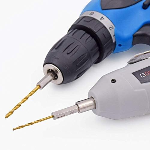 Gasea 13pcs 1.5mm - 6.5mm HSS Titanium Coated Drill Bit Set with 1/4" Hex Shank, Quick Change Twist Drill for Woodworking, Plastic and Metal