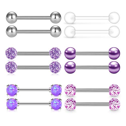 QWALIT Nipple Rings 14G