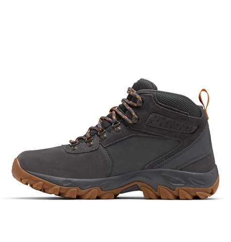 Columbia Columbia Mens Newton Ridge Plus II Suede Waterproof, Dark Grey/Gold Amber, 7 Wide