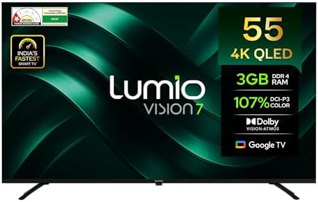 Lumio Vision 7 139 cm (55 inches) 4K Ultra-HD Smart QLED Google TV FTW3-ADSG