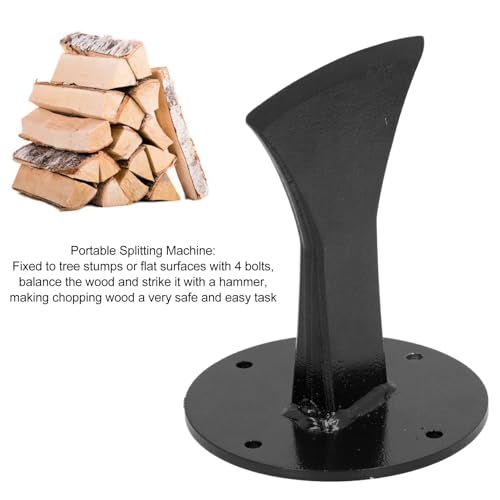 Airshi Cale de Fendeuse de Bois, Fendeuse de Bois de Chauffage à Opération Simple en Acier forgé pour Cheminées (BLACK) – vue 2