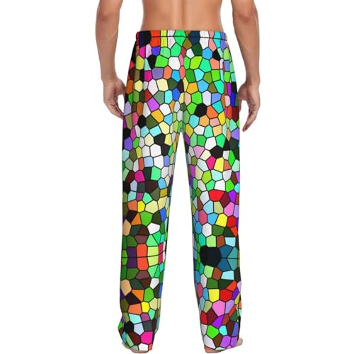 Colorful Tie Dye Stained Glass Mens Pajama Pants Comfy Lounge Pjs Pants Casual Pajama Bottoms3