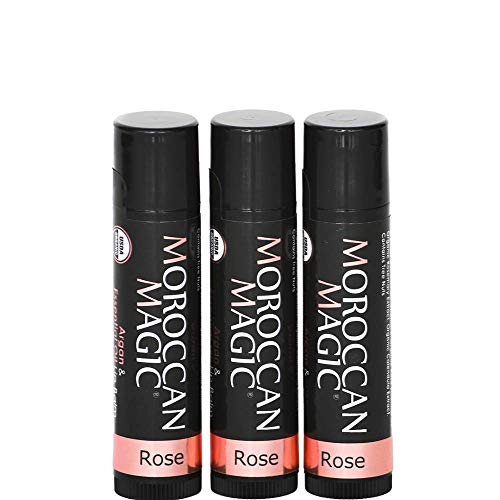 Moroccan Magic 711237767900 Organic Moroccan Magic Lip Balm 3 Pack | Rose Lip Balm Set thumb #1