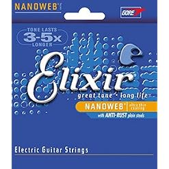Elixir Jeu de cordes pour guitare électrique fines Revêtement Nanoweb Light-Heavy, 10-52 2 Pack - Les Beatles, Paul McCartney, John Lennon, RIngo Starr, George Harrison