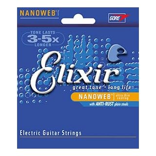 Elixir Jeu de cordes pour guitare électrique fines Revêtement Nanoweb Light-Heavy, 10-52 2 Pack - Les Beatles, Paul McCartney, John Lennon, RIngo Starr, George Harrison