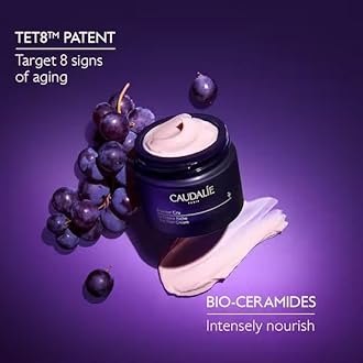 Caudalie Premier Cru Skin Barrier Rich Moisturizer with Bio Ceramides and Hyaluronic Acid, Deeply Moisturizing Face Cream, Refillable 1.6 oz