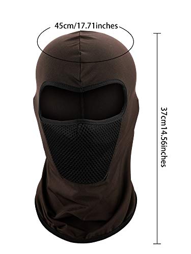 6 Pieces Balaclava Face Mask Motorcycle Mask Windproof Camouflage Fishing Cap Face Cover For Sun Dust Protection (Black Coffee Dark Grey Khaki Navy Blue Shiny Green) #TOP2