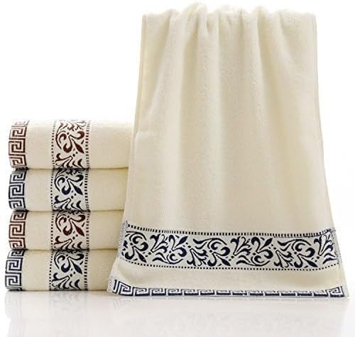 Towel Set Bath Towel,Fashion Solid Color Embroidery Men Washcloth Travel Hotel Bathrobe Gym Yoga Portable Gift 35x75cm(Blue)