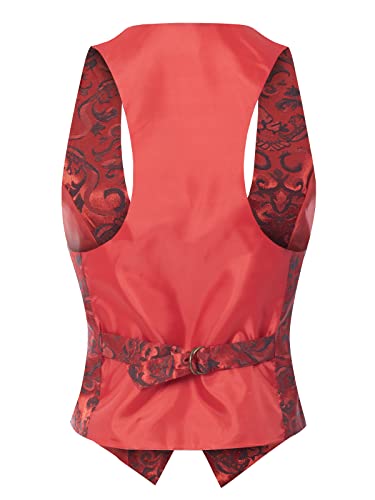 Design by Olivia Women's Waistcoat Tuxedo Vest Vintage Steampunk Dress Racerback Jacquard Jacket3