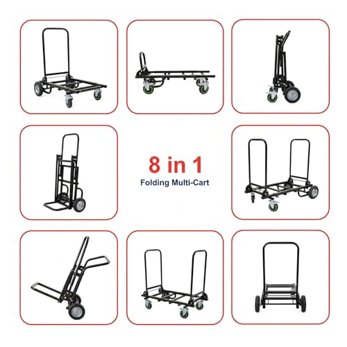 Carretilla plegable multiuso 8 en 1 capacidad 300 lb miniatura 5